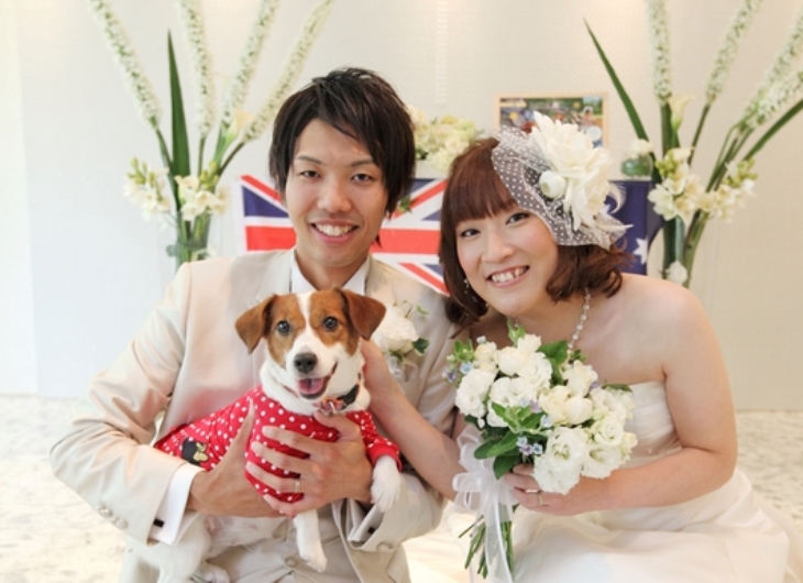 愛犬クララちゃんと一緒に