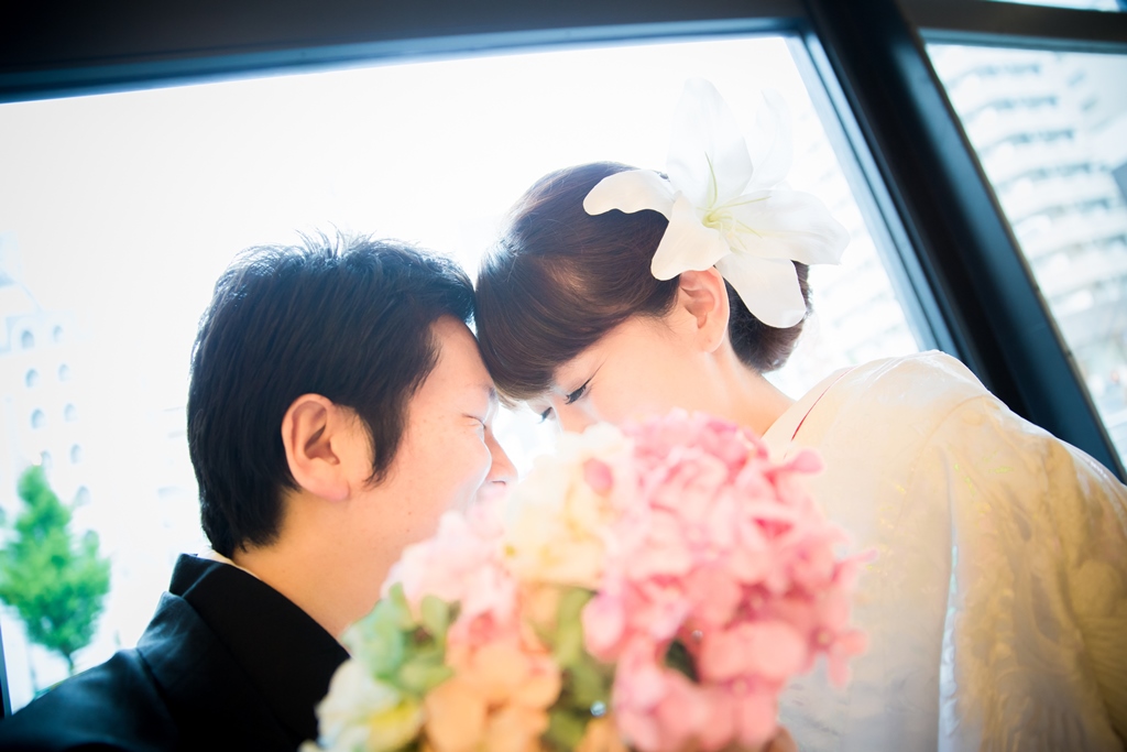 優しい光に包まれて愛犬と和装前撮り