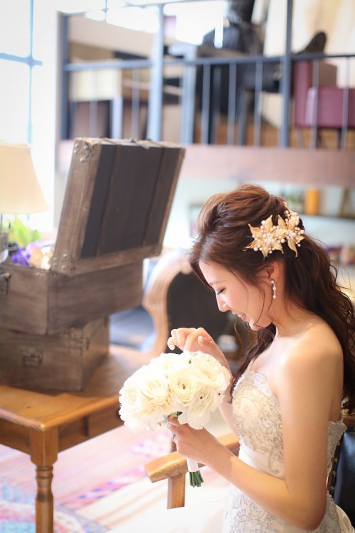 可愛いヘッドパーツをつけて