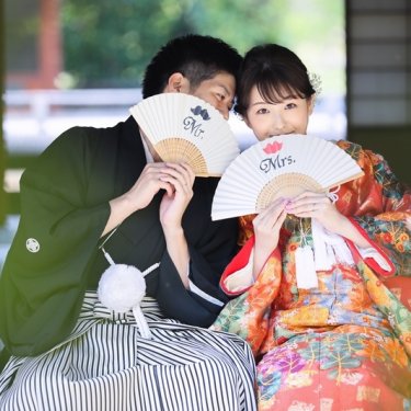 華やかな色打掛＆かすみ草の上品な大人コーディネート♡