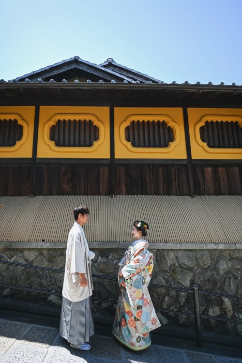 京都の街並みでオシャレなフォトウェディング