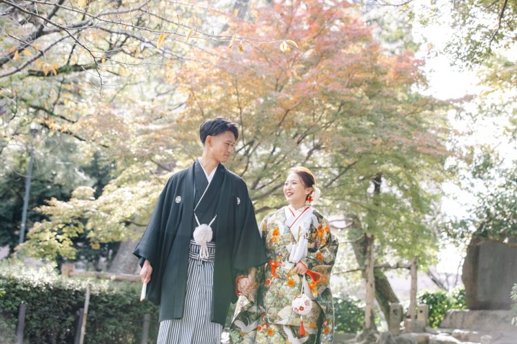 綺麗な紅葉を眺めて