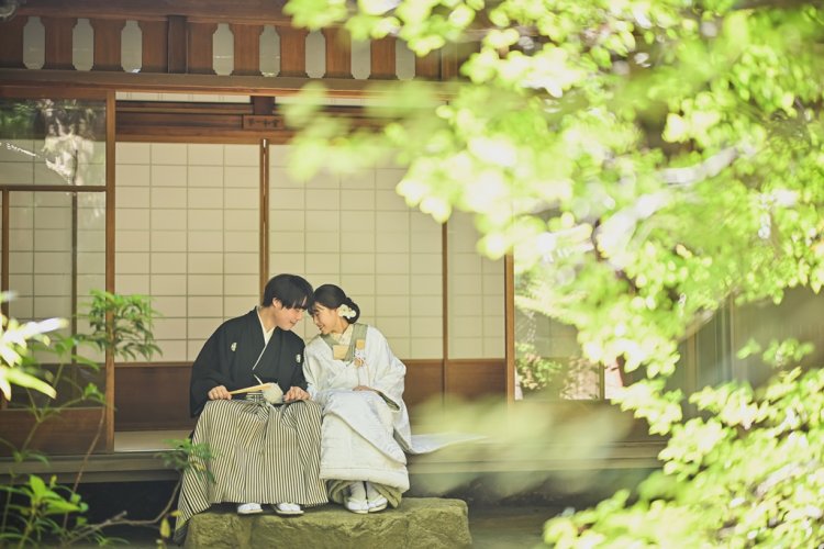 自然豊かな縁側からの眺め