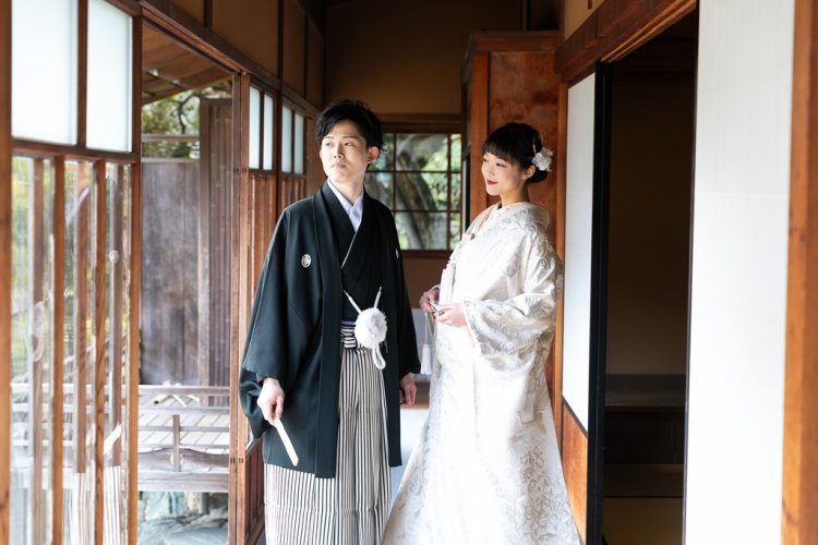 ドラマの舞台にもなったお茶室での撮影