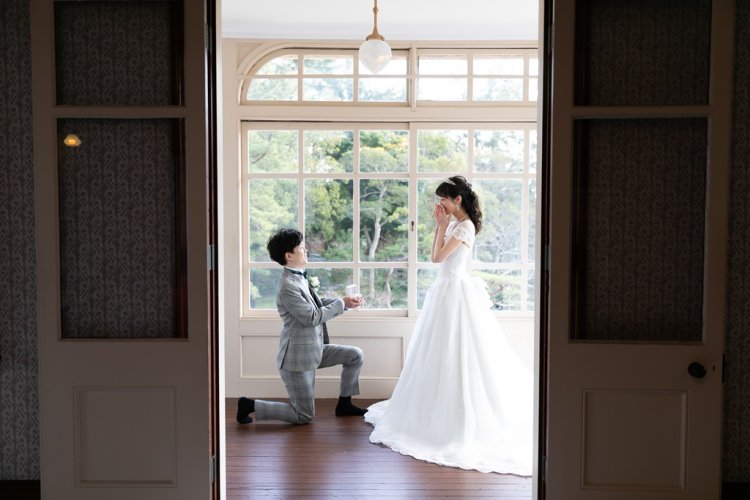 プロポーズのシーンの再現もとてもオシャレに