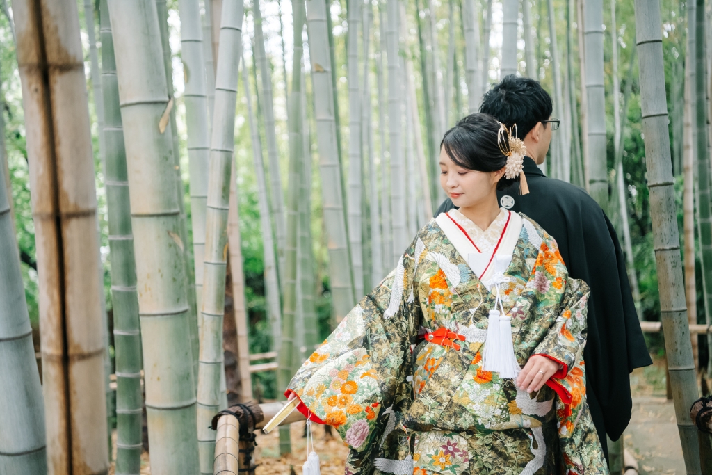 立派な竹林のある白鳥庭園