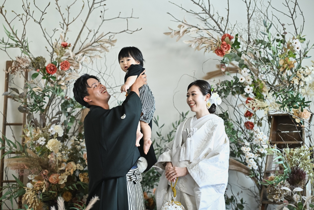 ドライフラワーバックに撮影