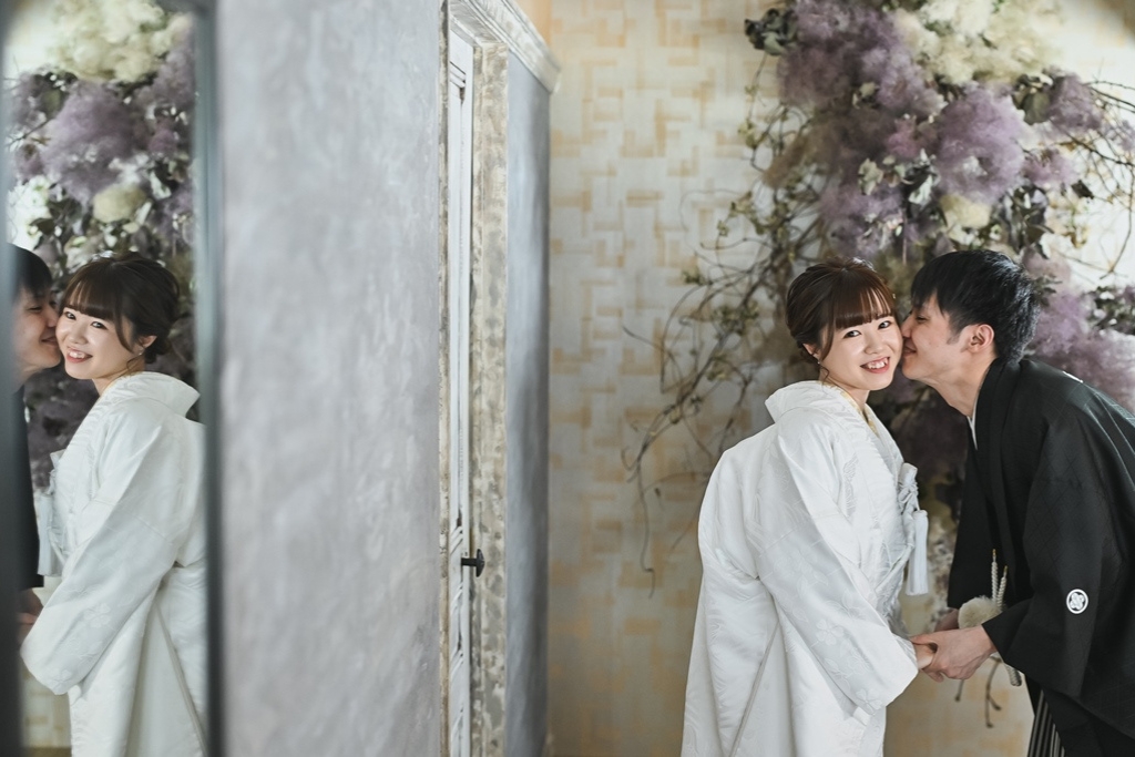 鏡を使ったリフレクションフォト