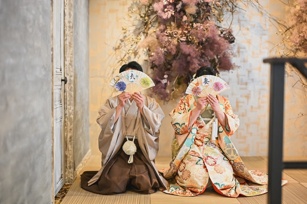 正座での和装ショット