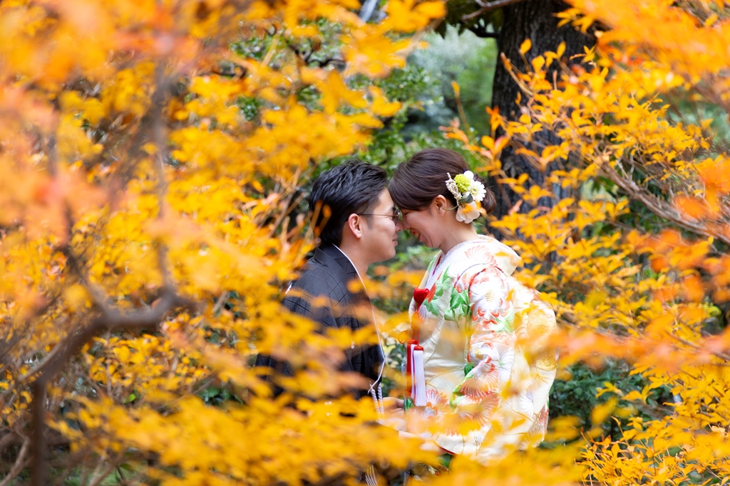 美しい日本庭園でとっておきのウェディングフォト♡