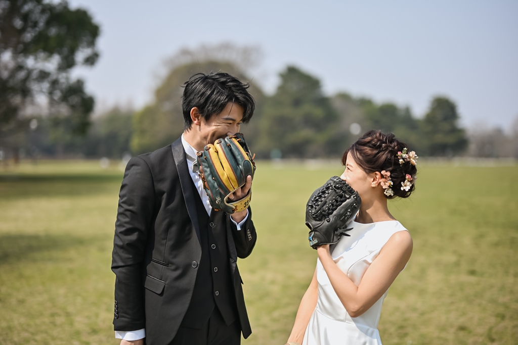 春の陽気に心躍る庄内緑地公園♡ 菜の花・チューリップ・サクラがお2人をお出迎え☆彡