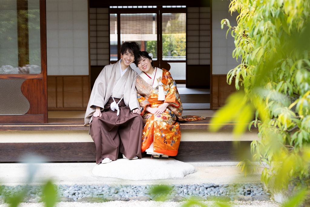 笑顔いっぱいの仲良しなおふたりで白鳥庭園🐦