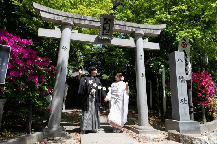 鳥居と前撮り撮影