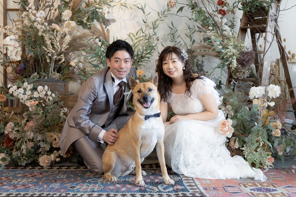 結婚10年目記念に家族撮影🐶💓