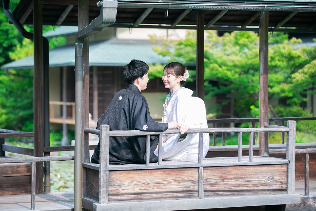 四季を纏う白鳥庭園、心まで彩る和装前撮り体験