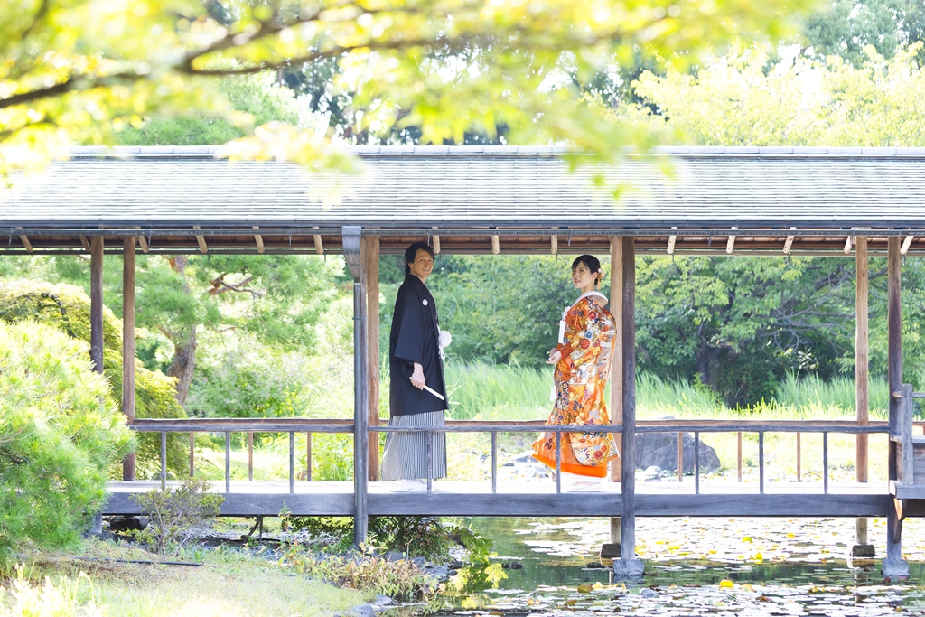 映えるだけじゃない、心に残る前撮りを。白鳥庭園で叶える和装ストーリー