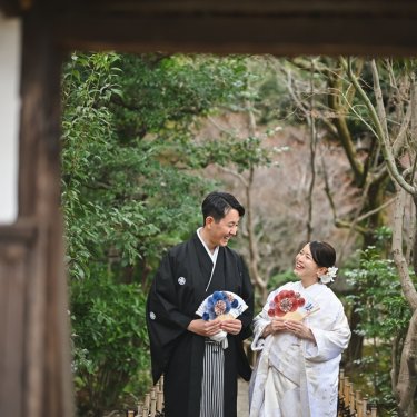 温もり溢れる東山荘でウェディングフォト