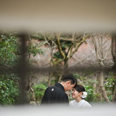 温もり溢れる東山荘でウェディングフォト