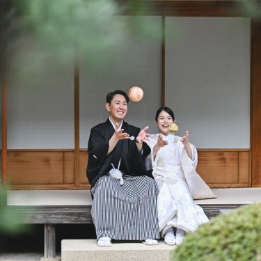 温もり溢れる東山荘でウェディングフォト