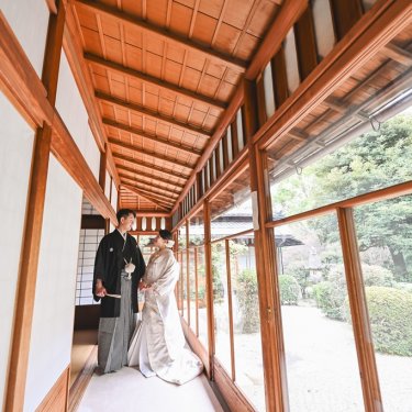 温もり溢れる東山荘でウェディングフォト