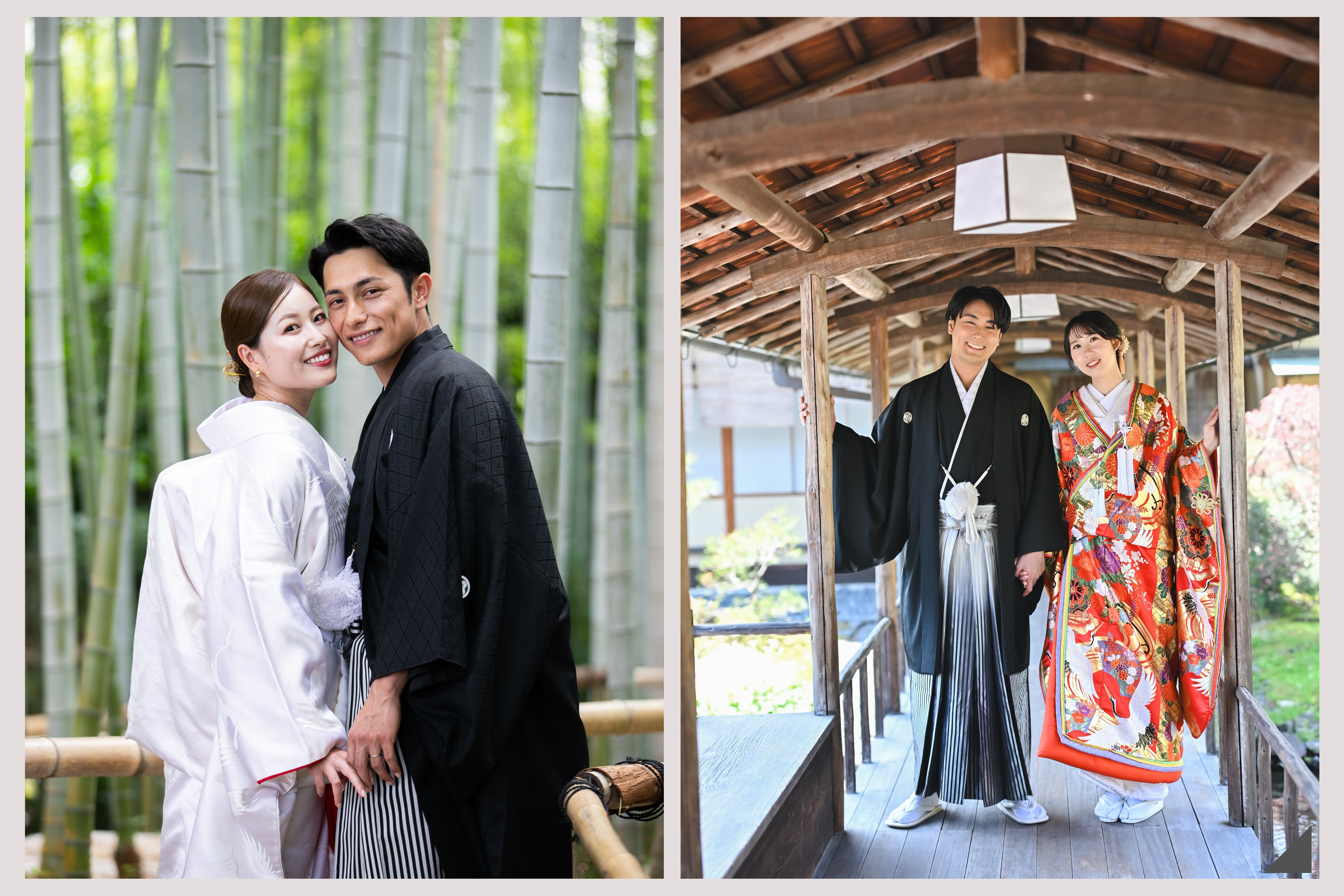 白無垢と色打掛の前撮り写真イメージ