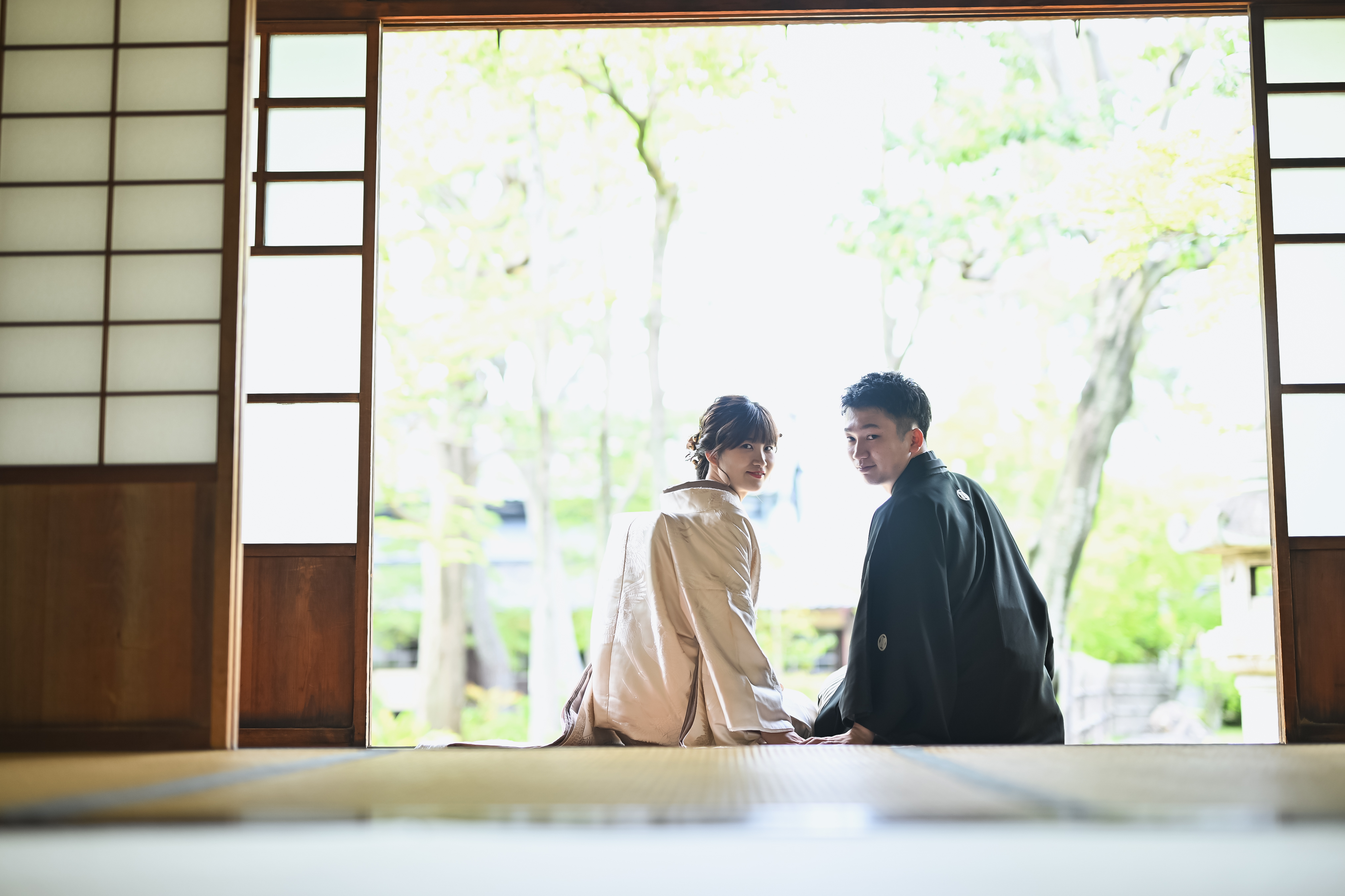 六華苑 和館での和装ショット