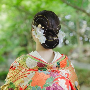 家族みんなで残す♡白鳥庭園の和装フォト