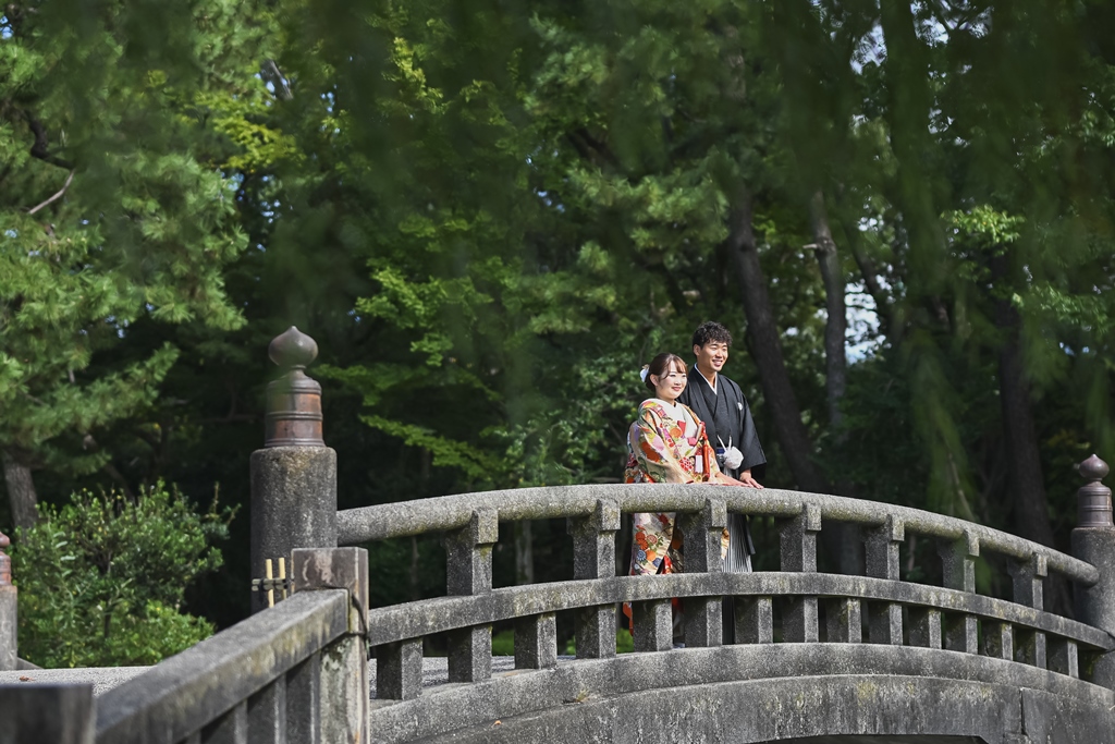 鶴舞公園での撮影サポートの様子