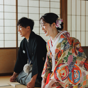 白鳥庭園で叶える和装前撮り♡色鮮やかな色打掛と自然に囲まれた特別な一日